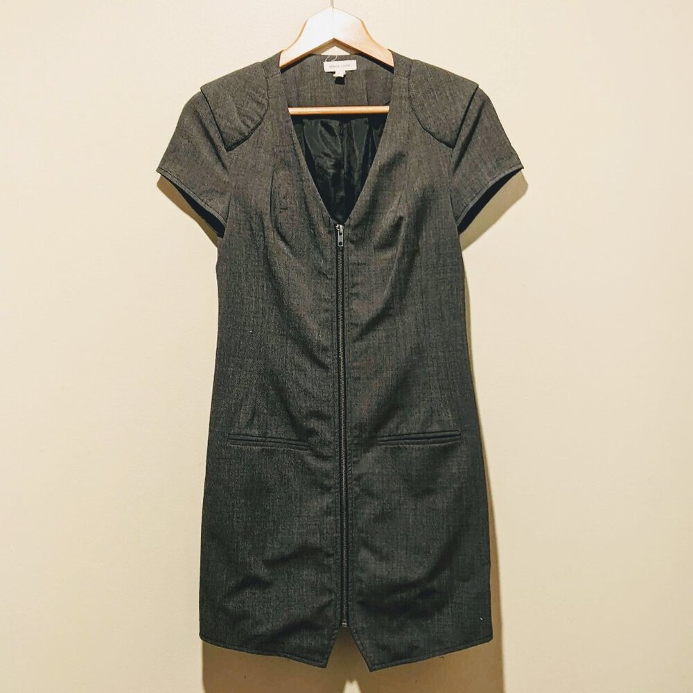 Silence + Noise Sexy-chic office look Grey Zipper Mini Dress - Size S
